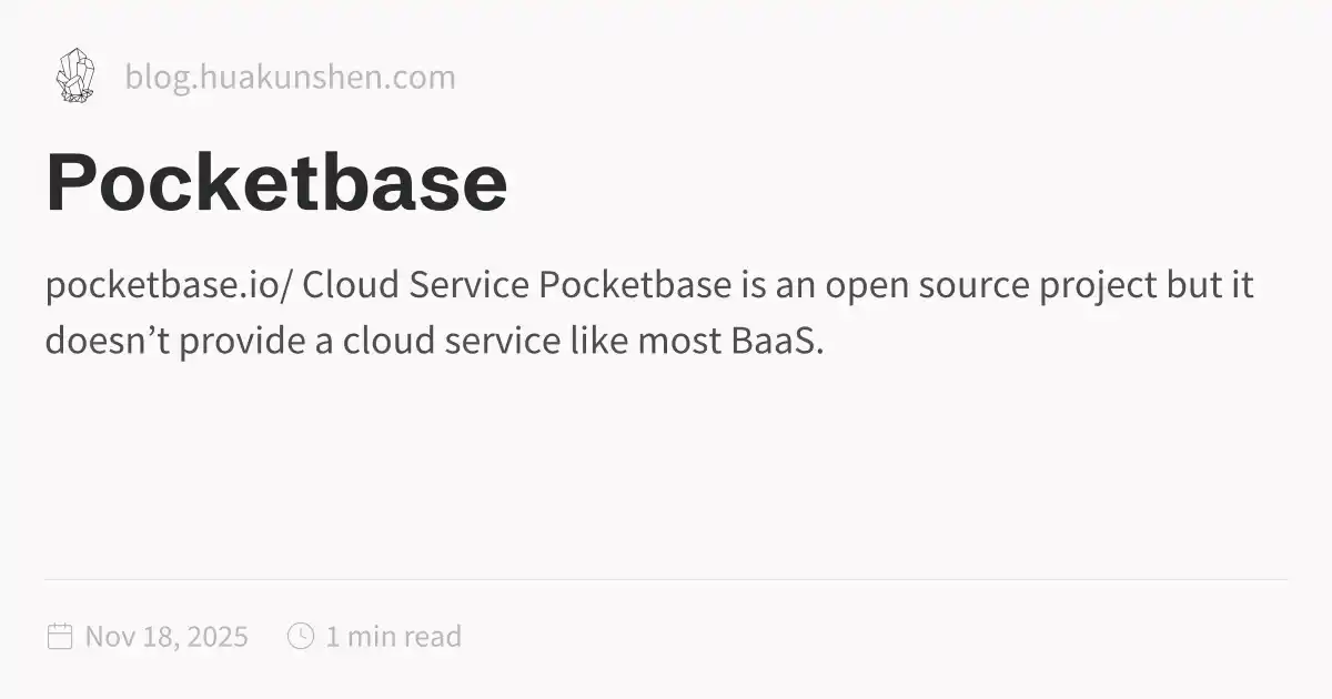 Pocket Database Pocketbase