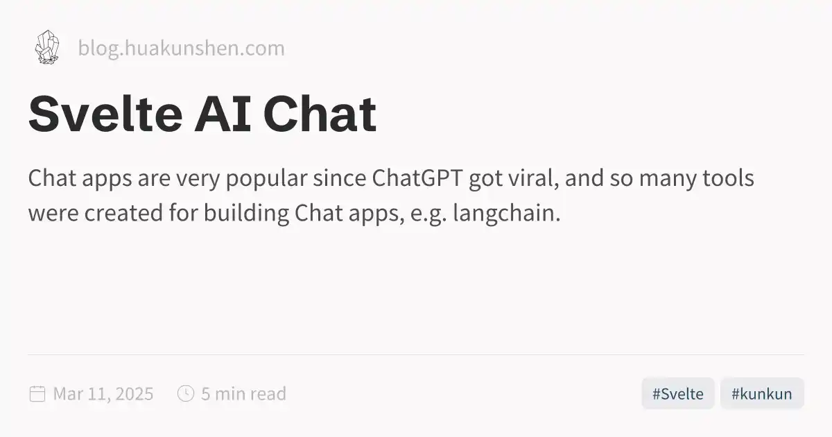 Svelte AI Chat
