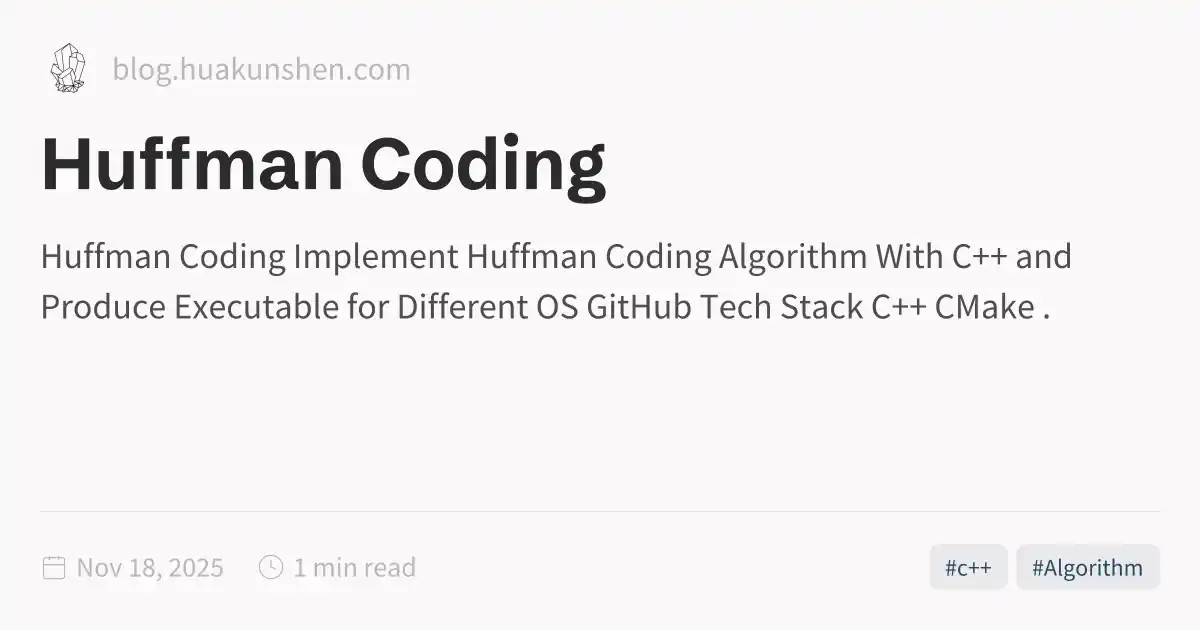 Huffman Coding